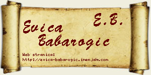 Evica Babarogić vizit kartica